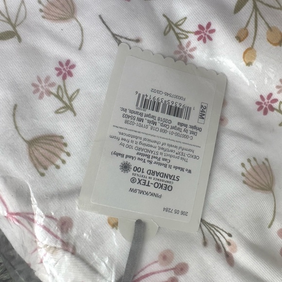 Cloud Island Baby Girls' 4pk Prairie Floral Long Sleeve Bodysuit Target Pink 24M - Picture 3 of 3